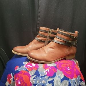 Brown ankle booties